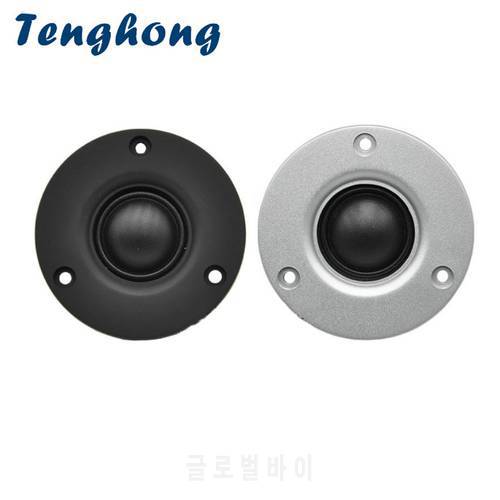 Tenghong 2pcs Tweeter 4Ohm Audio Treble Speaker 60W 25 Core Silk Film Fever Sound Hifi Tweeter Loudspeaker Car DIY With Heatsink