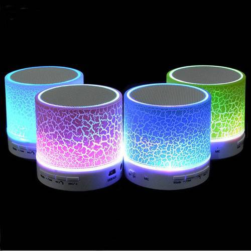 Wireless LED Bluetooth Speaker Stereo Sound Hands free Call Mini Portable Light Subwoofer Loudspeakers Music Audio With Mic TF