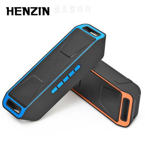 HENZIN Portable Wireless Speaker Sound Stereo Music Surround Support FM Radio USB TF Card for Smartphone Mini Bluetooth Speakers