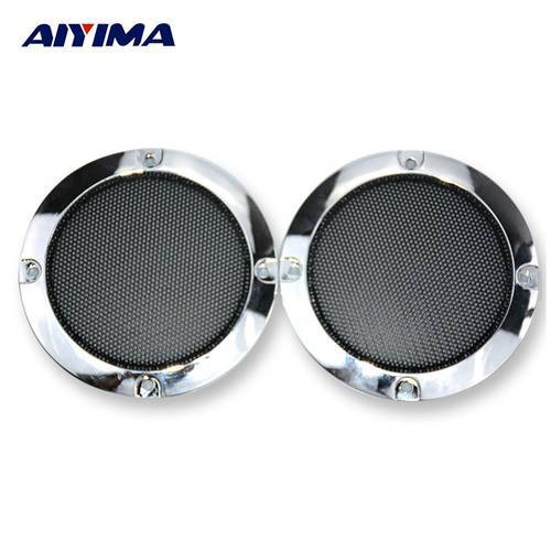 AIYIMA 2pcs 3 Inch Silver Protective Grille Circle Speaker Decorative Circle with Protective Grille DIY