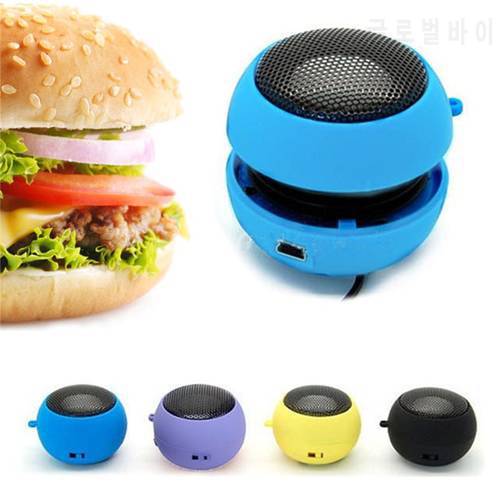 Mini Small Burger Speaker, 3.5MM Audio Jack Phone/Laptop Player, Wired Portable Mp3 Music Speaker