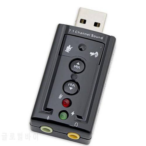 External USB 2.0 Speaker Headset With Microphone 3.5mm Jack 7.1 Channel Sound Card Adapter for PC Desktop Notebook