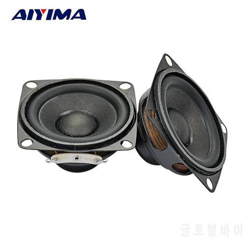 AIYIMA 2Pcs 52mm 2inch 16core 5W 4ohm Enthusiast DIY Square Rubber Edge Neodymium magnetic HiFi Full Range Speaker