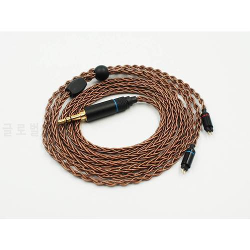 OCC 8 Strands 19 Core Braided MMCX/2pin 0.78mm HiFi Audiophile IEM Earbud Earphone Upgrade Cable