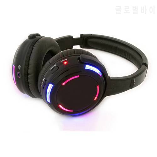 Factory Sell 500m LED Wireless Silent Disco Headphone OEM Acceptable