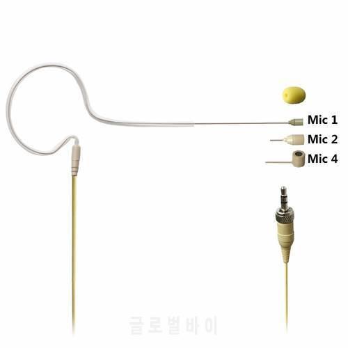 Freeboss 3.5mm Plug (with Nut) Skin Color Mini Single Ear Hanging Omni Directional Condenser Headset Microphone