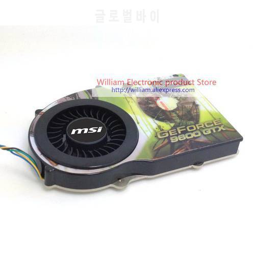 New Original for XFX 9600GT 9600GTX 9800 radiator with a copper base heat pipe 53MM graphics card cooler cooling fan
