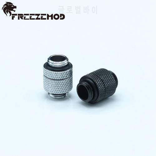 FREEZEMOD G1/4 360 degreerotate dual external thread connection double male adapter computer pc water cooler fitting. HDS-XZ14