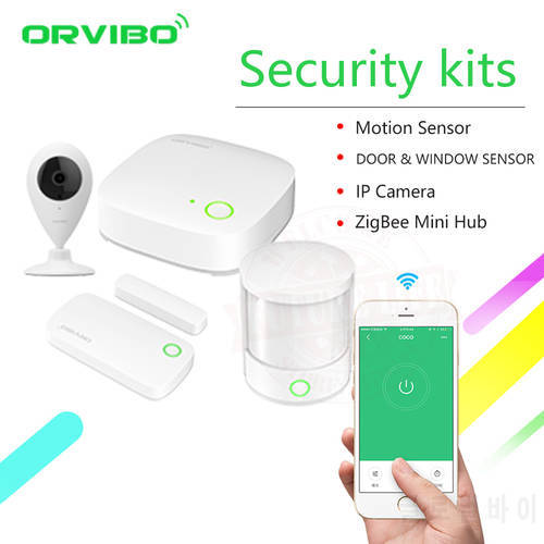 2021 Orvibo ZigBee Smart Home Security Kit pro Controller Hub Smart Remote Control,Zigbee Motion Sensor Door & Window Sensor