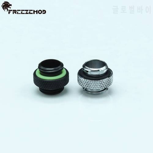 FREEZEMOD G1/4 &39&39mini dual external thread connection double male adapter computer pc water cooler fitting. HDS-DT10B