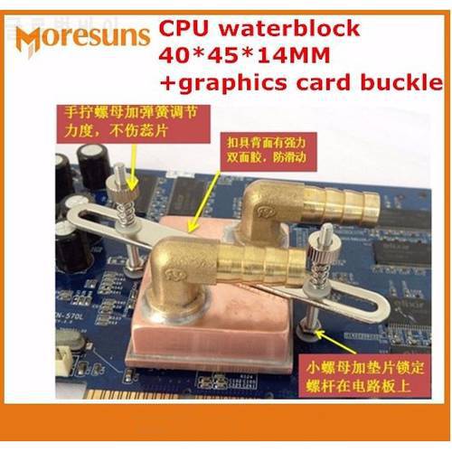 1152 micro channel copper column Pure copper CPU waterblock 40*45*14MM water-cooled+graphics card buckle
