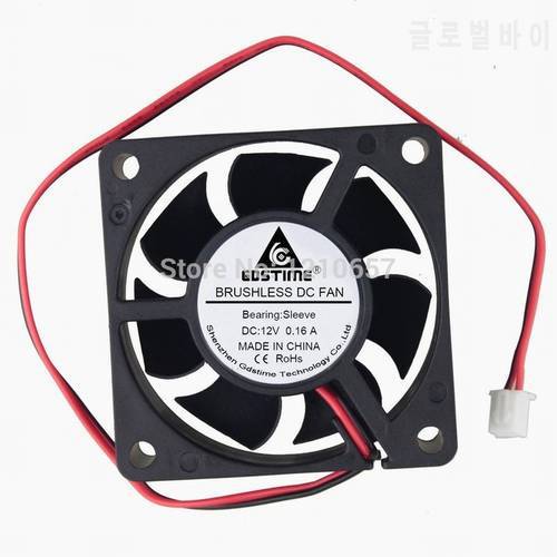 2 Pieces LOT 6020 60mm 6cm 60x20mm DC 12V 2Pin Cooler Brushless Cooling Fan
