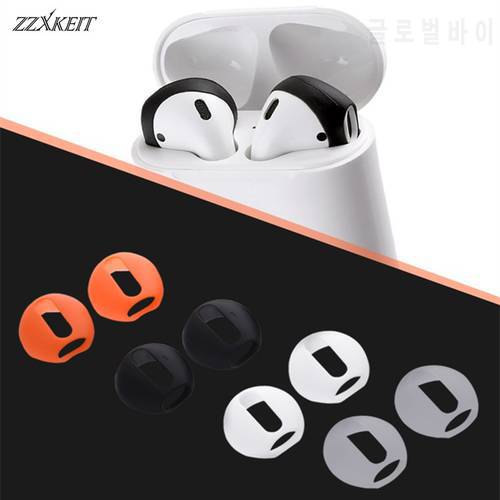 4Pairs Anti-slip Ultrathin Soft Silicone Ear Tips Earphone Earbuds Replacement Cover Upgraded for Apple Airpods Earphone