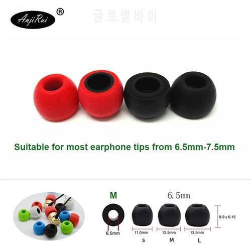 1Pair Memory Foam Tips Eartips 6.5mm (L M S) Caliber Ear Pads/Cap Suitable For In-ear 6.5mm-7.5mm Output Headphones Use
