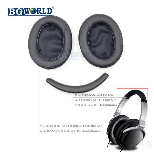 BGWORLD Quality pad Cushion headband Ear Pads earpads pillow For DENON AH D1100 AH NC800 AH D 1100 NC 800 AH-D1100 Headphones