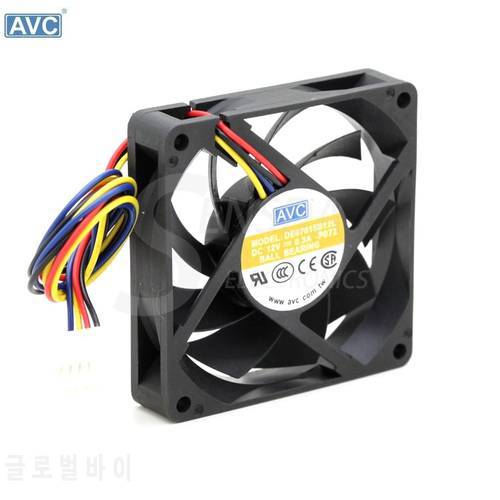 For AVC DE07015B12L 7cm 70*70*15mm 70mm computer case cpu cooling fans 12V 0. 3A 7CM 7015 cooler