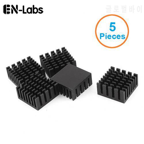 5pcs/lot Anodized Black Aluminum Heatsink 20x20x10mm Electronic Chip Cooling Radiator Cooler for power IC,Electric chipset etc.