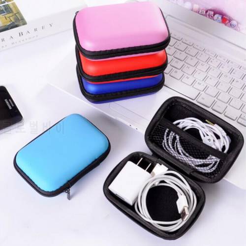 1PC Portable Carring Case Cellphone Earphone Earbuds Pouch Storage Bag for Earbuds SD TF Card Charger Usb Cable