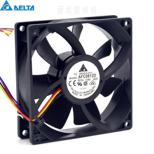 sets of 9225 DC12V 0.46 A four-wire AFC0912D with speed control cooling fan for Delta 92 * 92 * 25 mm