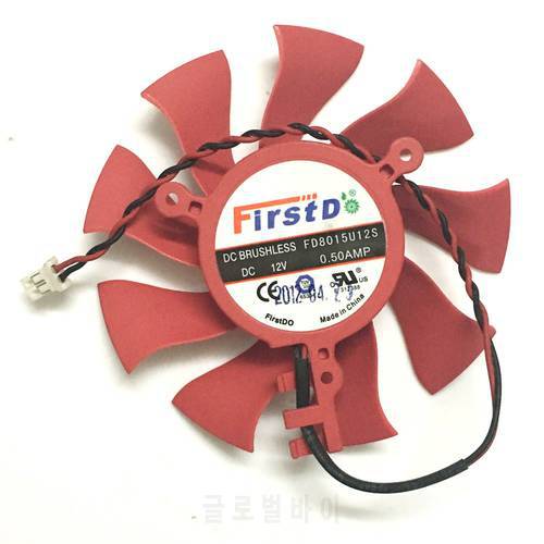 1 Pcs 75MM 39MM*3 12V 0.5A 2 Wire FD8015U12S VGA Cooler Video Card Cooling Fan Replacement For XFX HD6850 HD4860 GPU Cooling