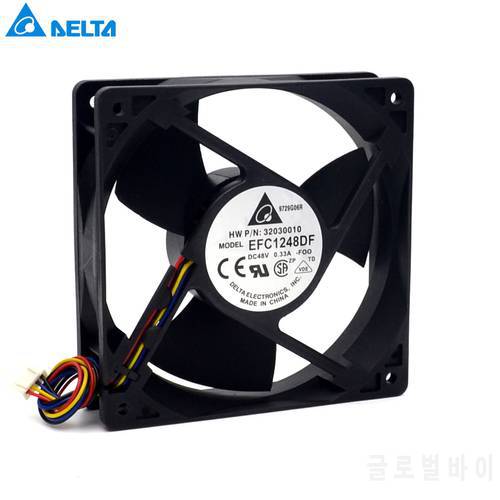 new EFC1248D 120*120*25mm 120mm 48V 0.21A 4 wire PWM cooling fan switches for Delta 120*120*25mm