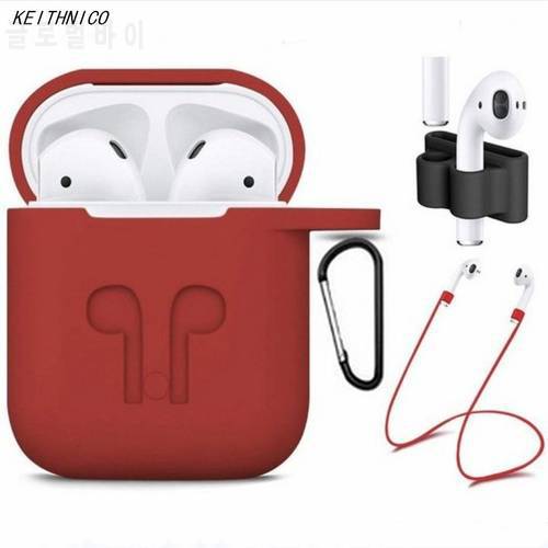 AirPods Case Accessories Shockproof Protective Silicone Cover and Skin with Anti-lost Airpods Strap/Holder for Apple Airpods