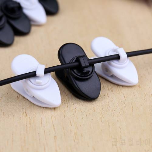 SIANCS 10pieces/lot Earphone Clips Clamp Headphone Line Bind Cellphone Cord Wire Cable Nip Holder Black Earphone Accessories