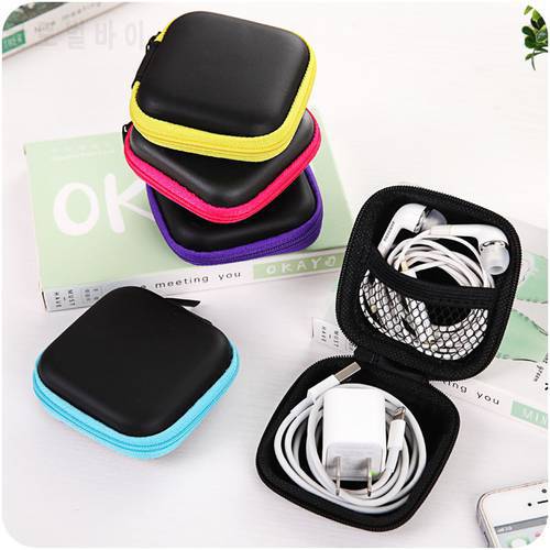 Mini Zipper Portable Headphones Case SD TF Cards USB Cable Storage Hard Bag Pouch Headset Box for Apple Airpods Earphone Case