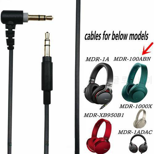 3.5MM Black Earphone Audio Cable Replacement For Sony MDR -10R MDR10R MDR-100AAP MDR-1A MDR-XB950BT MDR-1ADAC Headphones