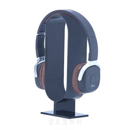 Universal Headphone/Headset Showing Stand For Different Headphone Sizes (Black)