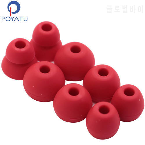 POYATU Silicone Gel Ear tips Ear Tips For UrBeats 2.0 Beats Tour2 Tour 2.5 In-ear Earphone Silicone Ear tips 4 Pairs Red