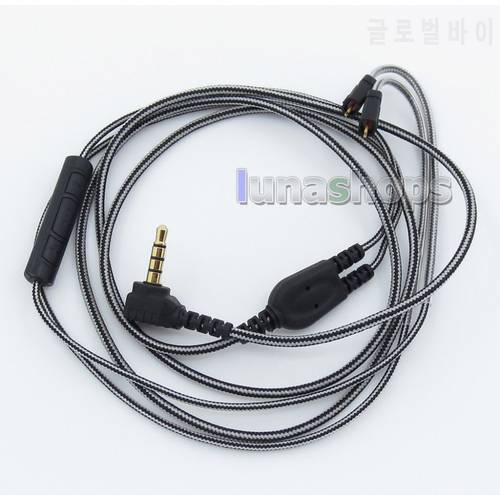 Black And White With Mic Remote Earphone Audio Cable For Ultimate Ears UE TF10 SF3 SF5 5EB 5pro TripleFi 15vm TF15 LN005507