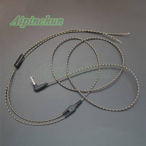 Aipinchun 3.5mm DIY Earphone Audio Cable with Mic Repair Replacement Headphone Wire Connector 3 Colors AA0186