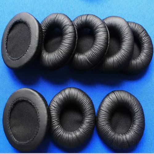 Linhuipad 4Pcs 60mm Leather Ear Cushions Soft Sponge headphone Pads Durable Earbud Earpads 6cm for ATH-ES55 Rapoo H6060 H8000