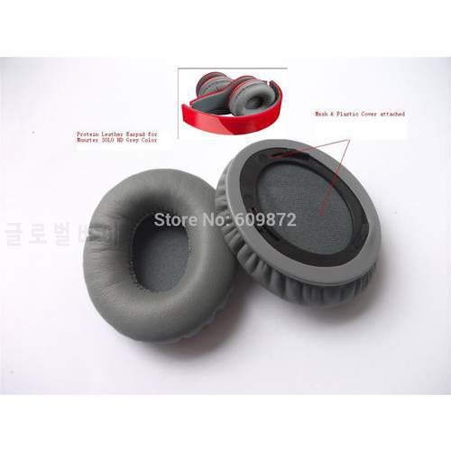 Linhuipad Replacement Protein Leatherette Ear Cup Ear Pads Cushions ,grey, for SOLO HD cushions, Singapore Post