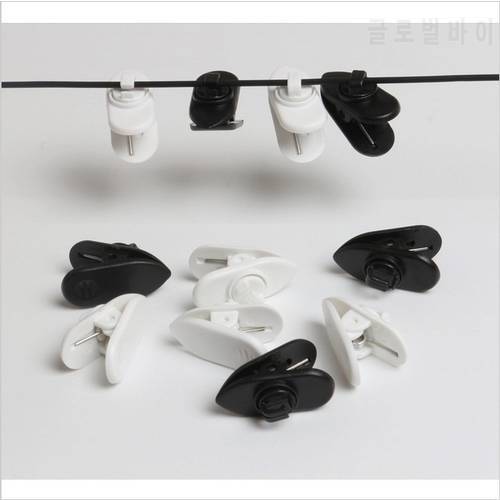 40Pcs Cable Clip Clamp For Earphone MP3 MP4 Headphone Line Cellphone Cord Wire Cable Collar Clip Nip Holder Black White