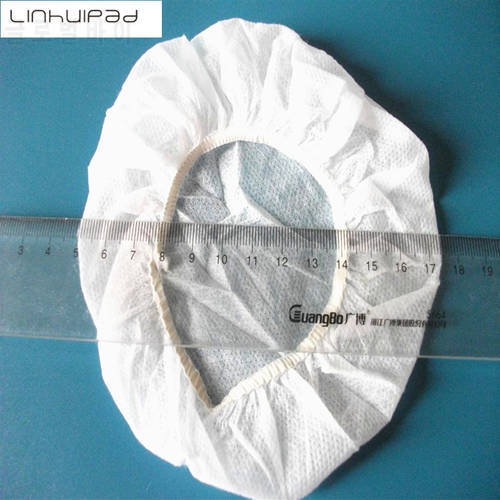 Linhuipad 12-13cm 2 color White and black Non Woven Disposable Sanitary Headphone Cover widely use for big over head headsets