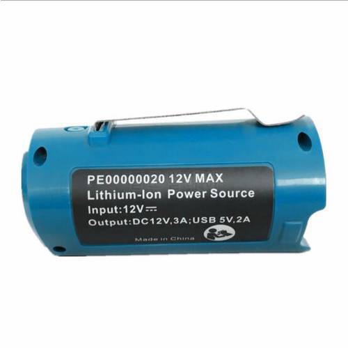 12V Max USB Battery Power Source DC Converter Compatible with Makita 12V Lithium Battery BL1013 BL1020 for iPhone led light