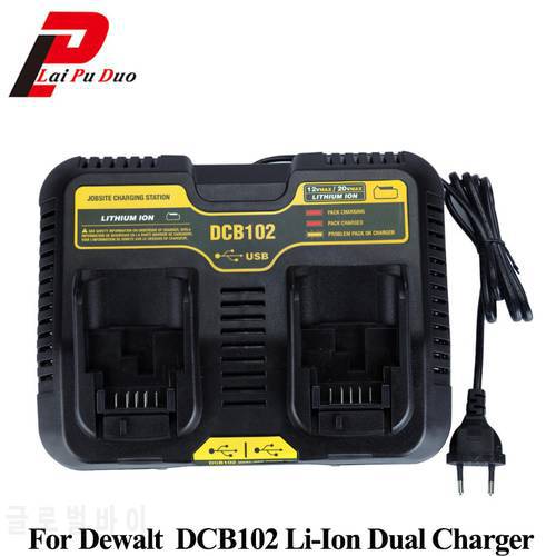 DCB102 DCB200 battery charger for Dewalt Battery 10.8V 12V 14.4V 18V 20V DCB101 DCB115 DCB107 DCB105 DCB140 DCB118 DCB112