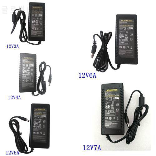 12V Switching Power Supply 12V 3A 4A 5A 6A 7A 8.5A 10A 60W 72W 84W 102W 120W LCD Monitor LED Strip AC DC Adapter Charger