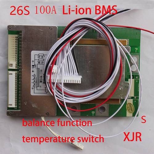 26S 100A version S lipo lithium Polymer BMS/PCM/PCB battery protection board for 26 Packs 18650 Li-ion Battery Cell w/ Balance