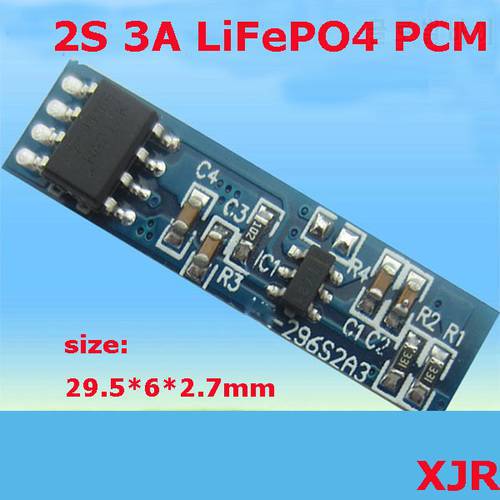 2S 3A 6.4V LiFePO4 BMS/PCM/PCB battery protection circuit board for 2 Packs 18650 Battery Cell