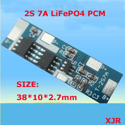 2S 7A 6.4V LiFePO4 BMS/PCM/PCB battery protection circuit board for 2 Packs 18650 Battery Cell