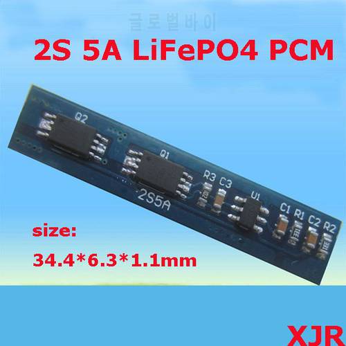2S 5A 6.4V LiFePO4 BMS/PCM/PCB battery protection circuit board for 2 Packs 18650 Battery Cell
