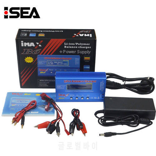 HTRC iMAX B6 80W Balance Charger Discharger for Lipo NiMh Li-ion Ni-Cd Battery With 15V 6A AC Adapter RC Battery Charger