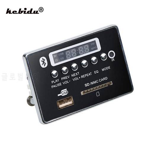 kebidu Hands-free MP3 Decoder Board Bluetooth Module Car USB MP3 Player USB FM Aux Radio for Car Integrated Remote Control New