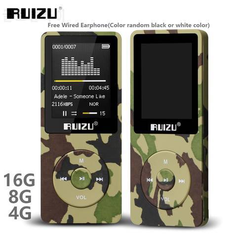 RUIZU X02 Ultrathin Mp3 Player Usb 4GB 8Gb 16GB Storage 1.8 Inch Screen Play 80h High Quality Radio Fm E-Book Music Player