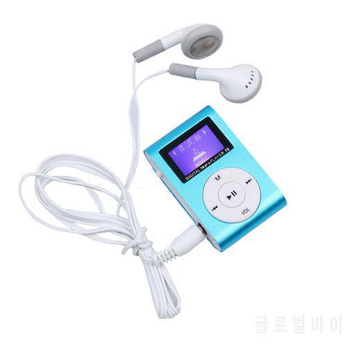 Kebidu Mini Clip Mp3 Player Electronic Sports Metal MP3 Music Player LCD Screen Support 32GB Micro SD TF Card with usb cable