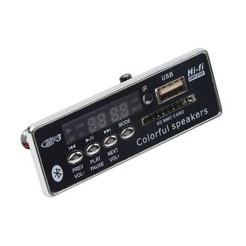 kebidumei Car USB MP3 Player Integrated Bluetooth Hands-free MP3 Decoder Board Module Remote Control USB for Aux for Car