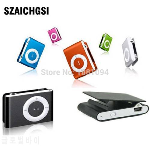 SZAICHGSI Mini Clip MP3 Player Cheap mp3 Players Support Micro SD/TF Cards without retail box package wholesale 100pcs